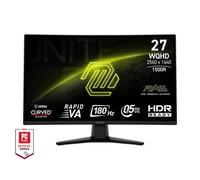 Msi Mag 274cqfde 68,6cm (27") Qhd Va Curved Gaming Monitor 16:9 Hdmi/dp 180hz 0,5ms [energieklasse F] (9s6-3ce31T-014)