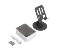 Monitor multifunción de calidad del aire, detector HCHO TVOC 5 en 1 con pantalla de humedad de temperatura, recargable 1200 mAh (blanco)