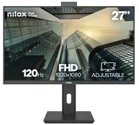 Monitor Nilox NXM27RWEB02B 27' Full HD 120Hz IPS LED Altavoces HDMI Cámara Ajuste Altura VESA