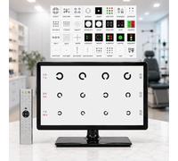 Monitor optométrico profesional, monitor de gráfico de pruebas oculares | Diseño de una sola línea, modo espejo, distancia de 1 a 6 m, for centros de optometría(18.5in)