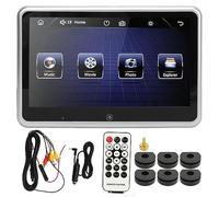 Monitor para Reposacabezas de Coche con Pantalla Táctil de 10,1 Pulgadas, Reproducción de Audio y Vídeo HD de 1080P con Mirror Link, USB, Ranuras para Tarjetas de Memoria