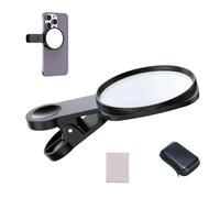 Monitor para selfies, pantalla de teléfono con clip, pantalla reflectante de alta definición, utilidad Vlog confiable, accesorio para vista posterior, herramienta de transmisión de video diaria, equip