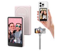 Monitor para Teléfono iPhone, Rollei Easy Creator Selfie Monitor Pantalla Magnética Movil para Camara Trasera Compatible con iPhone Andriod para TikTok Live Stream Vlog Rosa Selfie-Screen-Pantalla