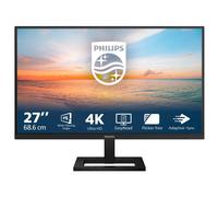 Philips 27E1N1900AE monitor Ultra HD de 27 pulgadas, ajustable en altura, altavoz, HDR10 (3840x2160, 60 Hz, 2x HDMI 2.0, USB-C (65W PD), concentrador USB) negro