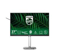 PHILIPS Monitor 27B2G5200 FHD de 27 Pulgadas, 100 Hz, Panel IPS, 4 ms GtG, sincronización adaptativa, Ajuste de Altura, Altavoces (1920 x 1080 HDMI 1 x 1.4, DP 1.4, USB HUB), Gris Oscuro