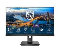Philips Monitors Philips 245B1 - Monitor QHD de 24 Pulgadas, Altura Regulable (2560 x 1440, 75 Hz, DVI, HDMI, DisplayPort, USB Hub), Color Negro
