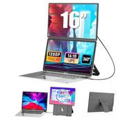 Monitor Portátil 16" IPS 1200P - Extensor de Pantalla para Portátil Ultra Delgado para Laptops 13-17.3", Compatible con Mac/Windows/Chrome, Pantalla Portatil Configuración Dual para Trabajo y Gaming.