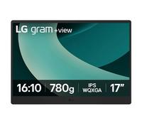 Monitor portátil 17" LG gram +view - 17MT70, Panel IPS WQXGA (2560x1600), 780g, rotación automática, HDMi Mini , USB tipo C (45W), Negro - 17MT70.ASDWU