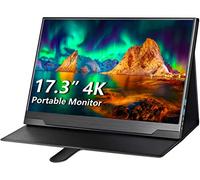 Monitor portátil 4K de 17.3 pulgadas, 3840x2160 Full HD IPS ultra delgado ligero cuidado de los ojos monitor de computadora con mini HDMI tipo C para ordenador portátil, Switch, con funda inteligente