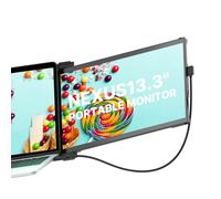 Monitor portátil de 13.3 pulgadas, USB tipo C/USBA/HDMI Plug and Play, monitor ultrafino FHD 1080P, compatible con Windows/Mac/Android/Switch