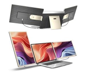 Monitor portátil de 15,6" FHD 1080P, Extensor Pantalla Portati, Monitor de Viaje Ultrafino con Parlantes Extendidos y Pantalla Doble, Compatible con Laptop Screen Extender de 13 a 17,3 pulgadas