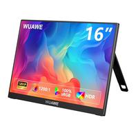 Monitor portátil de 16 pulgadas 1920 x 1200P 16:10 IPS Monitor de viaje para laptop con soporte integrado, monitor portátil externo USB-C HDMI para laptop, pantalla HDR Freesync, Plug & Play para