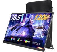 Monitor portátil de 18,5” | Monitor de juegos de 120Hz 1ms | 125% sRGB | FreeSync, HDR | 350Nits | USB-C y HDMI | VESA y soporte | Gran pantalla externa de viaje segunda para portátil, Switch