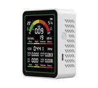 Monitor portátil de calidad del aire 9 en 1 para detecciones real de CO2 C6H6 Formaldehído TVOC Ruido y datos ambientales Monitor de calidad del aire