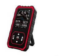 Monitor portátil de calidad del aire interior con sensor de temperatura y humedad PM25 PM10 PM10 Detector de partículas NDIR alarma dual pantalla LCD 2500 mAh R (negro)
