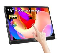 Monitor portátil Kenowa de 14 pulgadas HDR 1080P IPS Full HD cuidado de los ojos visualización táctil pequeña pantalla externa con HDMI USB tipo C para PC computadora portátil Mac teléfono Xbox PS4
