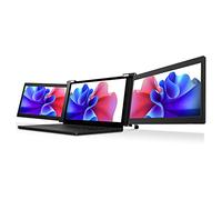Monitor Portátil Triple para Computadora Portátil, Extensor de Pantalla de Computadora Portátil FHD 1080P IPS de 13.3 Pulgadas, Monitor Dual Externo para Computadora Portátil de 13.3 a 16.5(Negro)