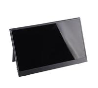 Monitor Portátil, Type C Altavoz Incorporado Monitor de Juego Portátil de Aleación de Aluminio 15.6 Pulgadas para Promoción de Tienda (Enchufe Europeo)