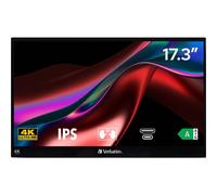 Verbatim 32239 pantalla para PC 43,9 cm (17.3") 3840 x 2160 Pixeles 4K Ultra HD LCD Pantalla táctil Negro