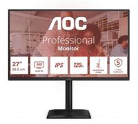 Monitor Profesional AOC Q27E4U 27'/ QHD/ Multimedia/ Regulable en altura/ Negro