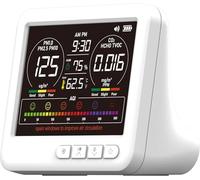Monitor profesional de calidad del aire interior con 7 x AQI, detector portátil en tiempo real 16 en 1 para PM2.5, PM10, CO2, TVOC, HCHO, temperatura, zumbido para el hogar, coches,