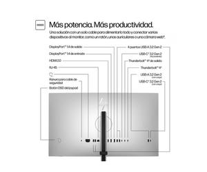 Monitor profesional hp pro serie 7 27'/ qhd/ regulable en altura/ plata (8J9E6UT)