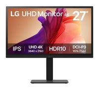 LG 27BA45U-B Monitor empresarial - 4K UHD, panel IPS Ajustable en altura 150mm, pivotante; giratorio,