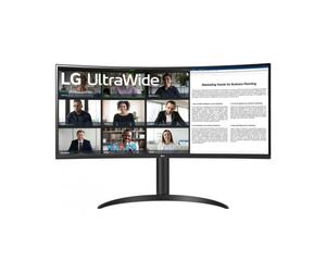 Monitor Profesional Ultrapanorámico Curvo LG 34WR55QK-B 34"/ WQHD/ Regulable en altura/ Negro