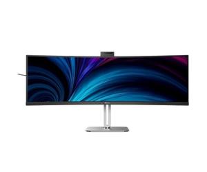 Monitor Profesional Ultraparonámico Curvo Philips 49B2U6900CH 48.8'/ Dual QHD/ Multimedia/ Regulable en altura/ Webcam/ Negro