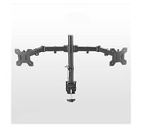 Monitor Stand 10"-27" Dual Monitor Mount Arm 15.7 Inch Height-Adjustable Monitor Desk Mount Adjustable Vesa Mount Desk Stand with Clamp and Grommet Base Monitor Mount