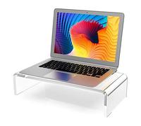 Monitor Stand Riser, Acrylic Sturdy Desk Lift | Organizador de mesa de soporte para computadora portátil de pie con diseño elegante y claro, pantalla y monitor de computadora para la organización de