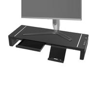 Monitor Stand - Solución de organizador de escritorio ergonómico | Monitor de computadora ascendente | Monitorr Sttand Riser | Desk Stank Stand con cajón para la elevación de la pantalla, el almacenam