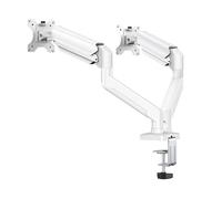 Monitor Stand， Soporte de Monitor Dual con Abrazadera C Soporte de Pantalla Extensible Soporte de Escritorio for Pantallas de computadora de 13 a 32 Pulgadas ，Parts(Silver Monitor Mount)