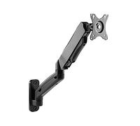 Monitor Stand Wall Mounted Monitor Stand Arm Gas Spring Long Arm Monitor Stand Mount Adjustable Monitor Arm Fits 17"-27" Monitors 4.4-19.8 Lbs Matte Black Monitor Mount