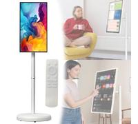 Monitor táctil HD de 21.5" 1080p Televisor portátil con Ruedas 4+64 GB/6+128 GB Uso en casa rodante(4+64gb)