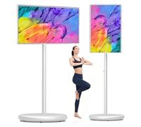 Monitor táctil portátil de 21,5/24 Pulgadas Smart TV de 27/32 Pulgadas Soporte de Altura Ajustable Pantalla giratoria(21.5in8g+128g)