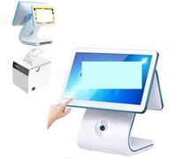 Monitor táctil POS 15,6 pulgadas, monitor multitáctil, terminal POS con impresora y 10 rollos de papel, pantalla táctil LED, caja registradora,impresora para oficina y restaurante,i5