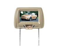 Monitor Universal De 7 Pulgadas For Reposacabezas Coche con Pantalla TFT LED, Reproductor Multimedia MP5, Soporte Tipo Almohada, Entrada USB/SD, Radio FM/Altavoz/cámara(Beige)