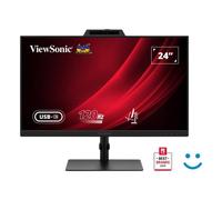 ViewSonic VG2441V Monitor para videoconferencias FHD de 24 pulgadas con conexión USB-C y cámara web certificada para Windows Hello