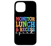 Monitorea los Colores Divertidos del escuadrón de Almuerzo y recreo Carcasa para iPhone 15