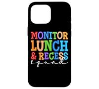 Monitorea los Colores Divertidos del escuadrón de Almuerzo y recreo Carcasa para iPhone 16 Pro MAX