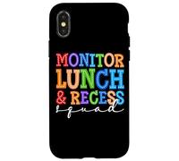 Monitorea los Colores Divertidos del escuadrón de Almuerzo y recreo Carcasa para iPhone X/XS