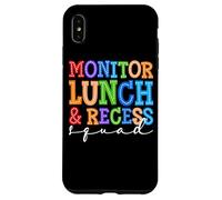 Monitorea los Colores Divertidos del escuadrón de Almuerzo y recreo Carcasa para iPhone XS MAX