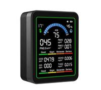Monitores de aire para interiores PM2.5 / PM 1.0 /PM10 /HCHO/TVOC/Humedad/Temperatura Monitores para oficinas en casa Probador de aire para el hogar