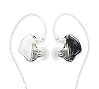 Monitores in-Ear BASN Bmaster Triple Driver HiFi Estéreo con Aislamiento de Ruido con Graves mejorados para músicos Escenario/grabación de Audio (Pro Blanco/Negro)