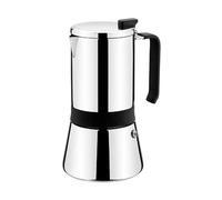 Monix Aroma Cafetera Italiana, 18/10, Inoxidable, Gris (Acero), 9.5 cm, 4 tazas