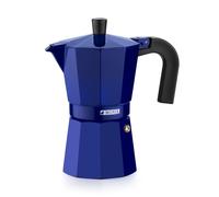 Monix Cobalto Cafetera Italiana, 6 Tazas, Color Cobalto, Aluminio, 10 cm