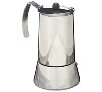 Monix Eterna Cafetera Italiana 10 Tazas, apta para todo tipo de cocinas, Acero Inoxidable, Gris, 12 cm