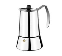 Monix Eterna - Cafetera Italiana de Acero Inoxidable. 4 a 10 Tazas. Pequeña o grande. Para cocinas inducción, gas, vitrocerámica