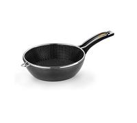 Monix Fuego - Sartén Honda 24 y 28 cm con Cestillo, Antiadherentes, Aluminio Forjado, Cocina de Inducción, Gas y Vitrocerámica, Mango de Baquelita